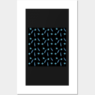 Elegant Tropical Pattern in Black Posters and Art